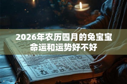 2026年农历四月的兔宝宝命运和运势好不好