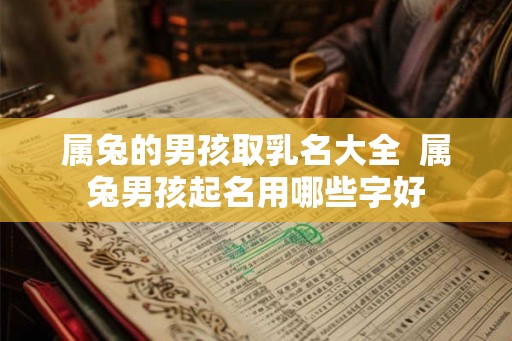属兔的男孩取乳名大全  属兔男孩起名用哪些字好