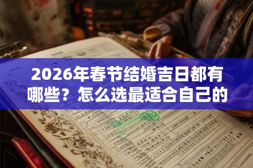 2026年春节结婚吉日都有哪些？怎么选最适合自己的结婚日？
