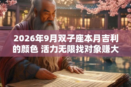 2026年9月双子座本月吉利的颜色 活力无限找对象赚大钱