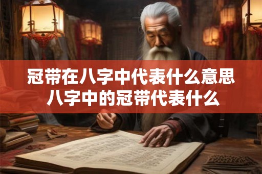 冠带在八字中代表什么意思 八字中的冠带代表什么