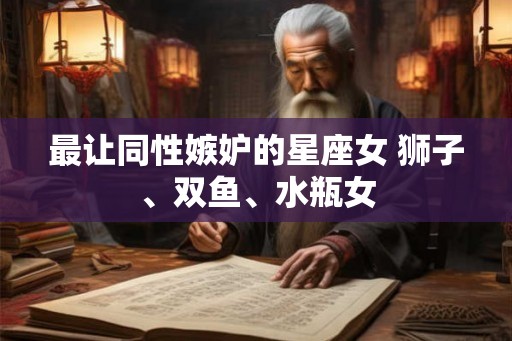 最让同性嫉妒的星座女 狮子、双鱼、水瓶女