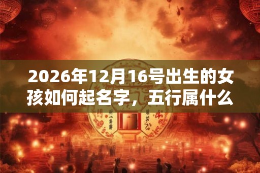 2026年12月16号出生的女孩如何起名字，五行属什么