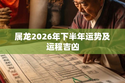 属龙2026年下半年运势及运程吉凶