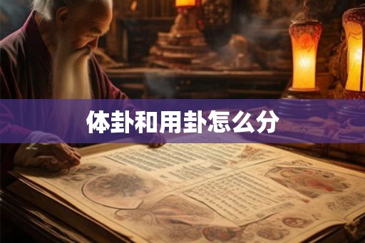 体卦和用卦怎么分