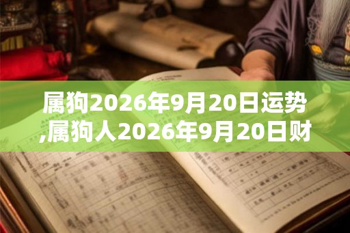 属狗2026年9月20日运势,属狗人2026年9月20日财运,生肖狗2026年9月20日运势