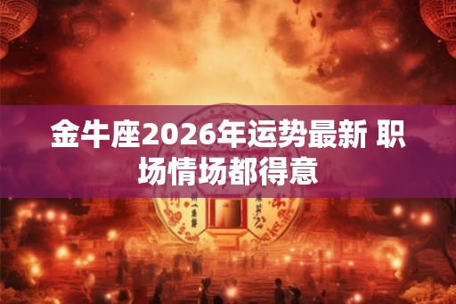 金牛座2026年运势最新 职场情场都得意 金牛座2026年运势最新 职场情场都得意