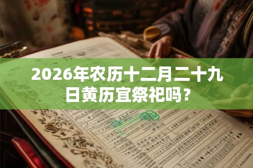 2026年农历十二月二十九日黄历宜祭祀吗？