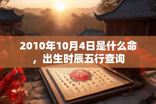 2010年10月4日是什么命，出生时辰五行查询