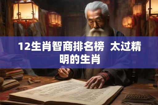 12生肖智商排名榜  太过精明的生肖