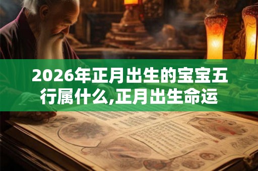 2026年正月出生的宝宝五行属什么,正月出生命运