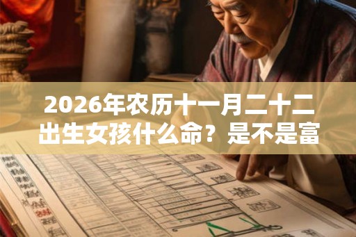 2026年农历十一月二十二出生女孩什么命？是不是富贵命？