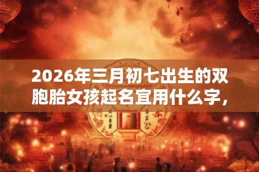 2026年三月初七出生的双胞胎女孩起名宜用什么字，五行属什么