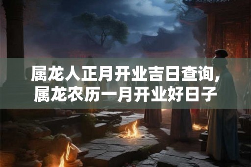 属龙人正月开业吉日查询,属龙农历一月开业好日子