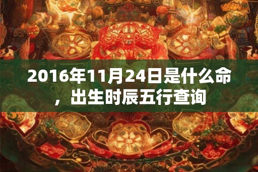 2016年11月24日是什么命，出生时辰五行查询