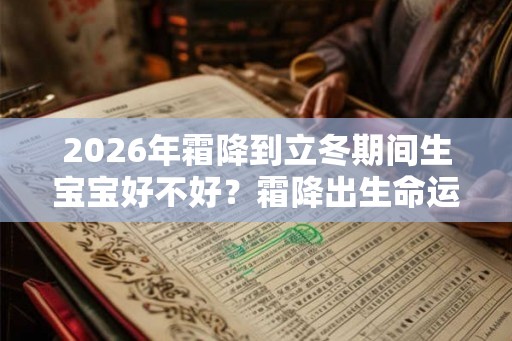 2026年霜降到立冬期间生宝宝好不好？霜降出生命运坎坷？