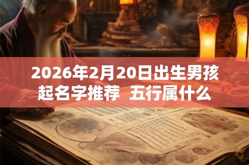2026年2月20日出生男孩起名字推荐  五行属什么