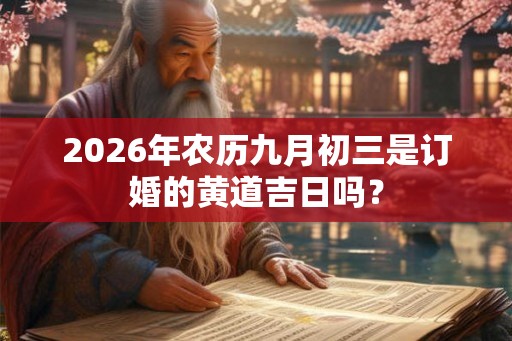 2026年农历九月初三是订婚的黄道吉日吗？