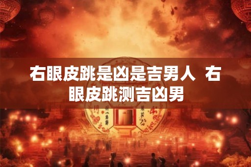 右眼皮跳是凶是吉男人  右眼皮跳测吉凶男