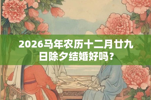 2026马年农历十二月廿九日除夕结婚好吗？