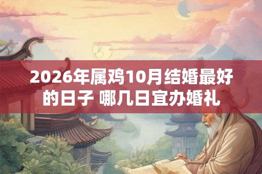 2026年属鸡10月结婚最好的日子 哪几日宜办婚礼