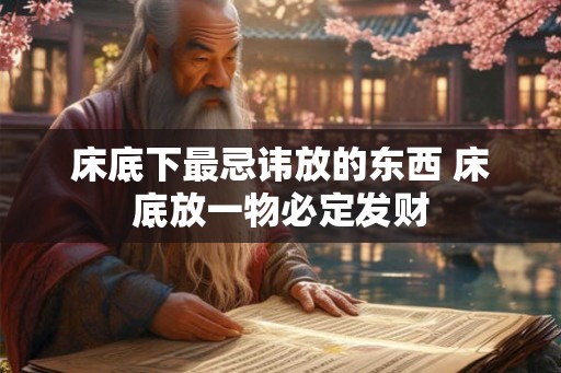 床底下最忌讳放的东西 床底放一物必定发财