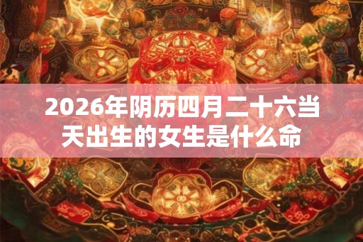 2026年阴历四月二十六当天出生的女生是什么命