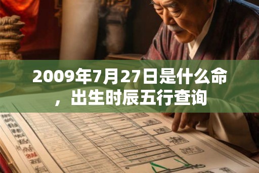 2009年7月27日是什么命，出生时辰五行查询