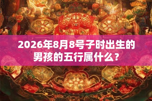 2026年8月8号子时出生的男孩的五行属什么？