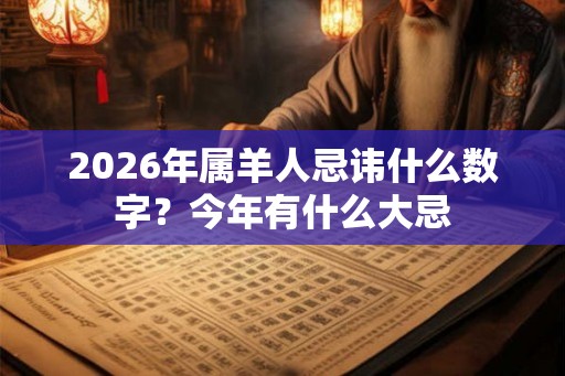 2026年属羊人忌讳什么数字？今年有什么大忌