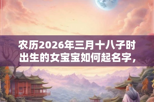农历2026年三月十八子时出生的女宝宝如何起名字，五行属什么