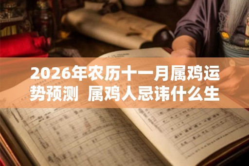2026年农历十一月属鸡运势预测  属鸡人忌讳什么生肖
