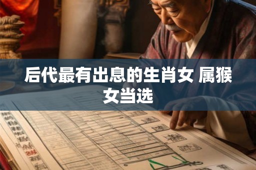 后代最有出息的生肖女 属猴女当选