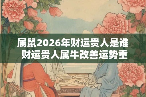 属鼠2026年财运贵人是谁 财运贵人属牛改善运势重拾信心