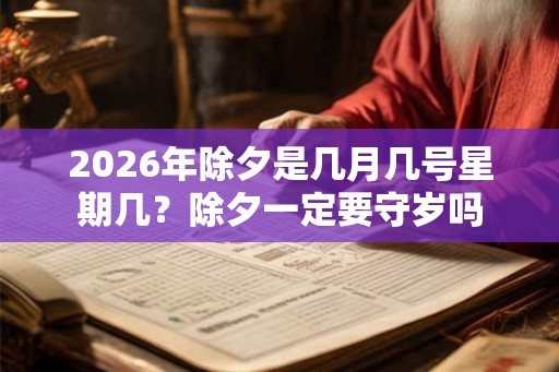 2026年除夕是几月几号星期几?除夕一定要守岁吗 2026年除夕是几月几号星期几?除夕一定要守岁吗