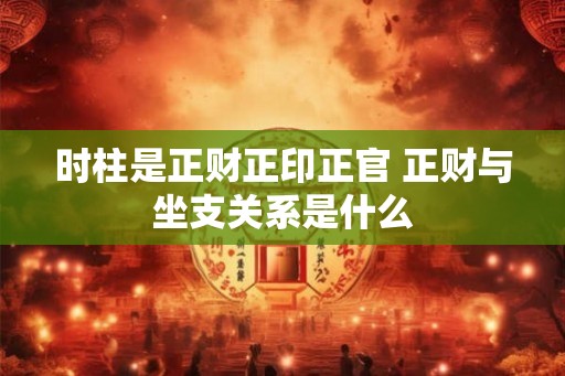时柱是正财正印正官 正财与坐支关系是什么