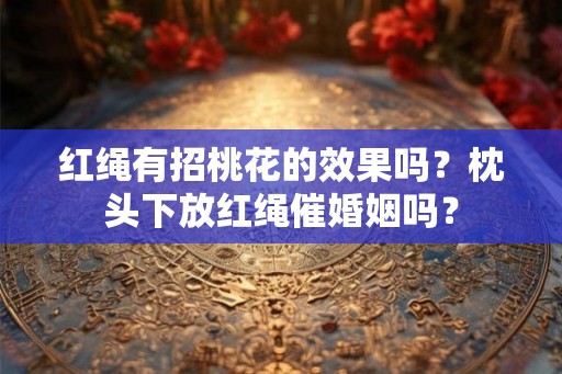 红绳有招桃花的效果吗？枕头下放红绳催婚姻吗？