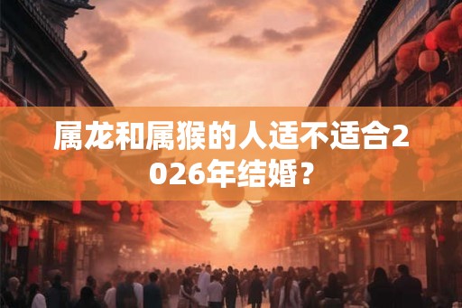 属龙和属猴的人适不适合2026年结婚？