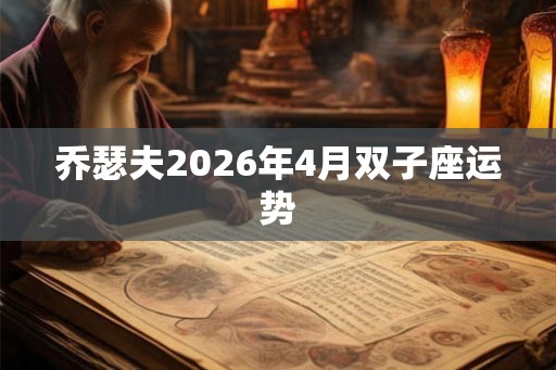 乔瑟夫2026年4月双子座运势