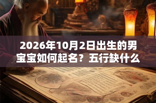 2026年10月2日出生的男宝宝如何起名？五行缺什么呢？