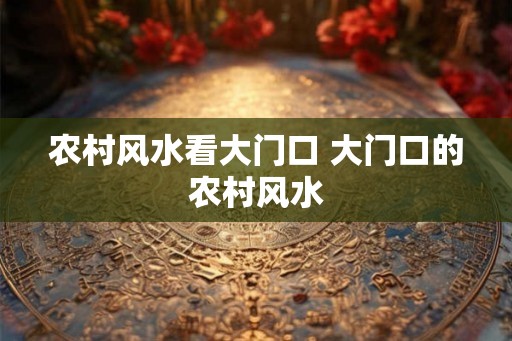 农村风水看大门口 大门口的农村风水