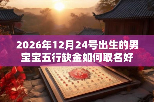 2026年12月24号出生的男宝宝五行缺金如何取名好
