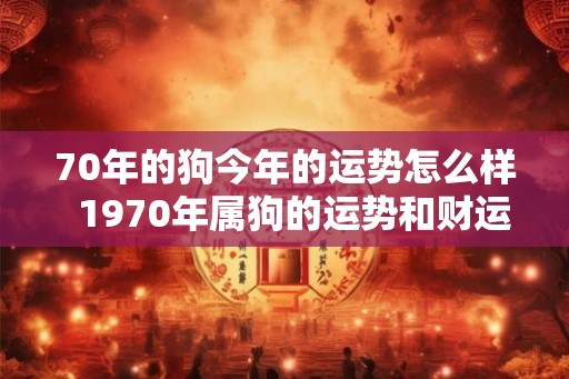 70年的狗今年的运势怎么样  1970年属狗的运势和财运如何