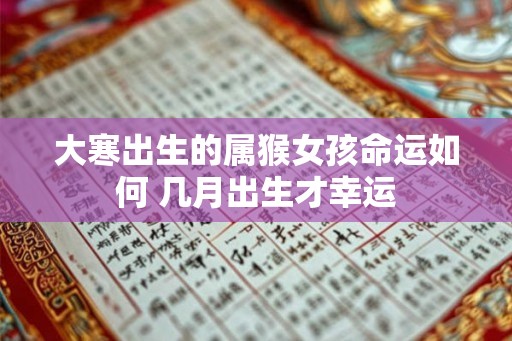 大寒出生的属猴女孩命运如何 几月出生才幸运