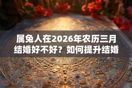 属兔人在2026年农历三月结婚好不好？如何提升结婚运？