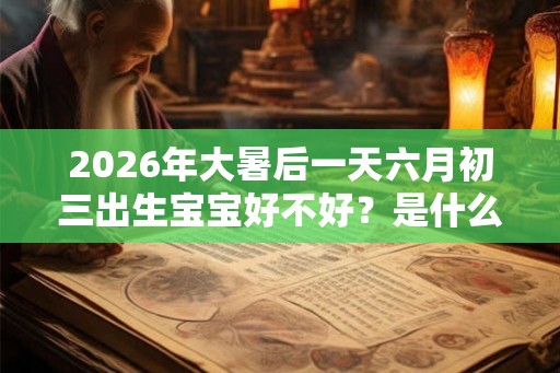 2026年大暑后一天六月初三出生宝宝好不好？是什么命？
