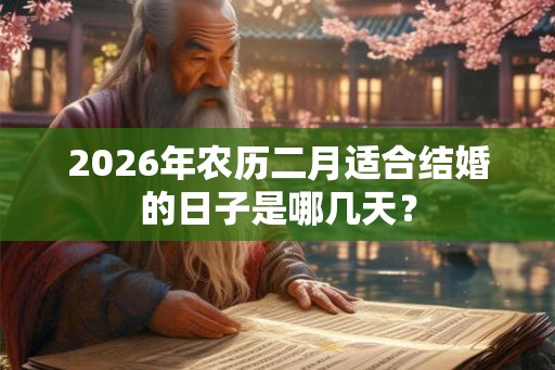 2026年农历二月适合结婚的日子是哪几天？