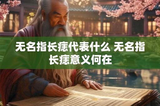 无名指长痣代表什么 无名指长痣意义何在