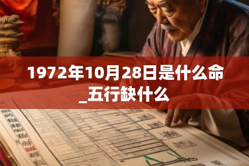 1972年10月28日是什么命_五行缺什么
