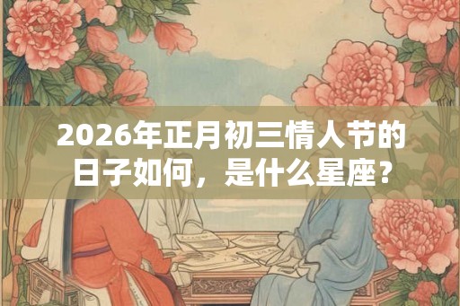 2026年正月初三情人节的日子如何，是什么星座？